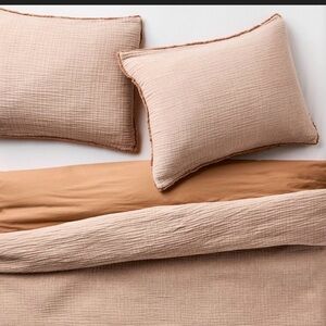 Casaluna Textured Cotton Duvet and Pillow Shams